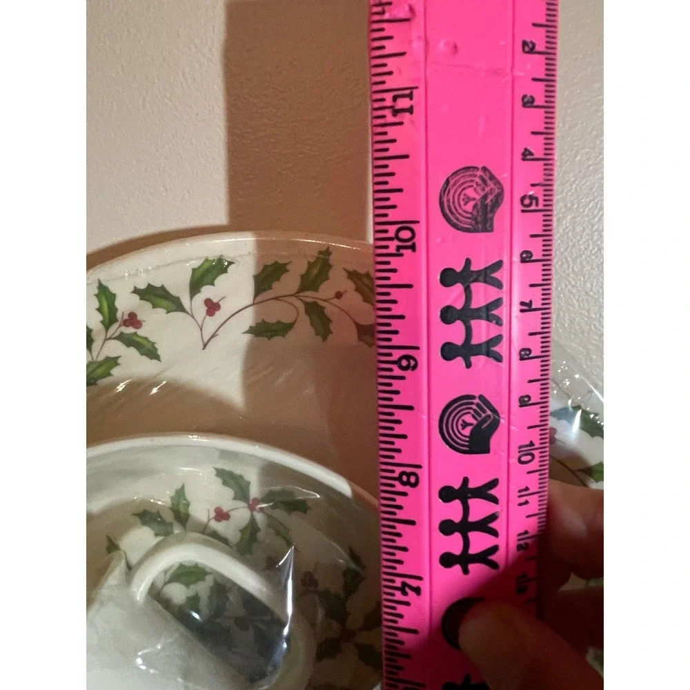 Lenox China Holiday Holly Berry 3 Piece Set Dinner Plate Bowl Mug Christmas